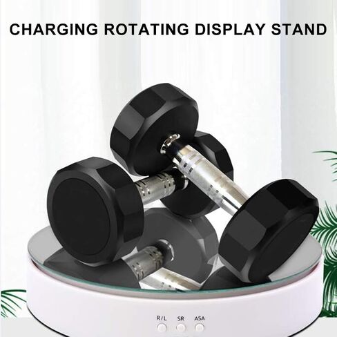 حامل عرض دوار بمحرك، قرص دوار كهربائي 360 درجة، تحميل 22 رطل، منصة دوارة أوتوماتيكية مثالية لعرض المجوهرات والساعات والمنتجات الرقمية والنظارات والحقائب in Kuwait