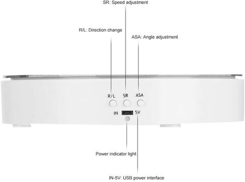 حامل عرض دوار بمحرك، قرص دوار كهربائي 360 درجة، تحميل 22 رطل، منصة دوارة أوتوماتيكية مثالية لعرض المجوهرات والساعات والمنتجات الرقمية والنظارات والحقائب in Kuwait