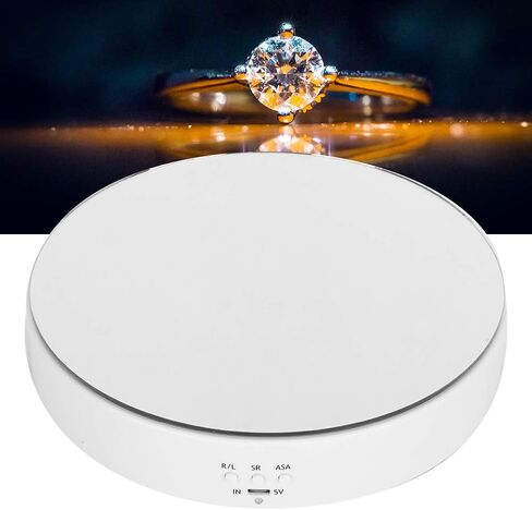 حامل عرض دوار بمحرك، قرص دوار كهربائي 360 درجة، تحميل 22 رطل، منصة دوارة أوتوماتيكية مثالية لعرض المجوهرات والساعات والمنتجات الرقمية والنظارات والحقائب in Kuwait