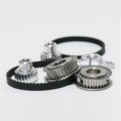 بكرة توقيت Rebower عجلات متزامنة من الألومنيوم [للطابعة ثلاثية الأبعاد وأحزمة عرض 10 مم، آلات CNC] - 12 سنًا 4 مم تتحمل/لون فضي/1 قطعة in Kuwait