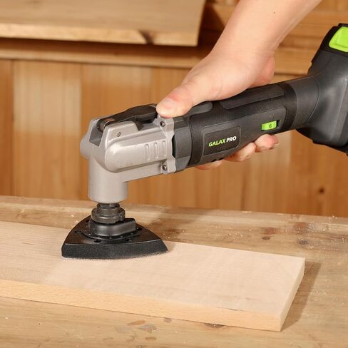 أداة التأرجح اللاسلكية GALAX PRO، 6 أدوات متعددة التأرجح متغيرة السرعة مع بطارية وشاحن 1.3 أمبير، قطعة واحدة من شفرة مكشطة، 3 قطع من شفرات المنشار و10 قطع من أوراق الصنفرة للصنفرة والطحن in Kuwait