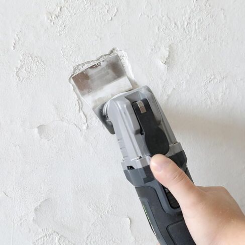 أداة التأرجح اللاسلكية GALAX PRO، 6 أدوات متعددة التأرجح متغيرة السرعة مع بطارية وشاحن 1.3 أمبير، قطعة واحدة من شفرة مكشطة، 3 قطع من شفرات المنشار و10 قطع من أوراق الصنفرة للصنفرة والطحن in Kuwait