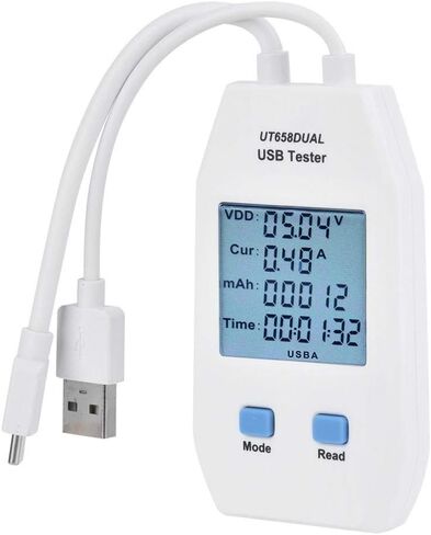 جهاز اختبار الطاقة USB، جهاز قياس الفولتميتر USB للكشف عن الفولتميتر ومقياس قدرة الطاقة الرقمية (Ut658 Dual) in Kuwait