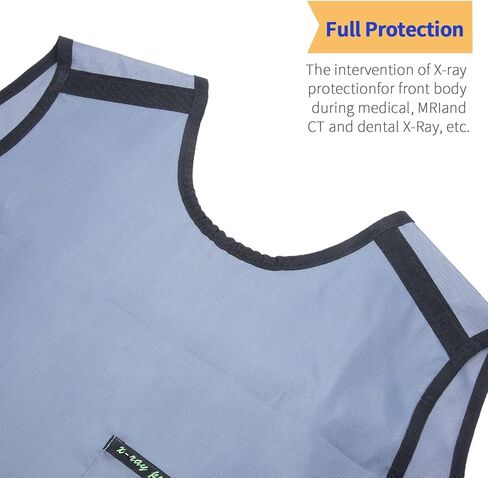 0.5mmPb Lead X-Ray Apron - Shields Protection Apron with Thyroid Lead Shield Collar Hook & Loop Closure Health Checkup Medical Use Aldult Unisex in Kuwait