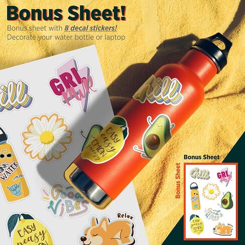 Happy Holiday Seasonal Planner Stickers - 500+ Cute Stickers for Daily Planners – Monthly Events, Halloween, Calendars, Journal, Female Empowerment, Teachers, +6 Water Bottle Stickers Pack in Saudi Arabia