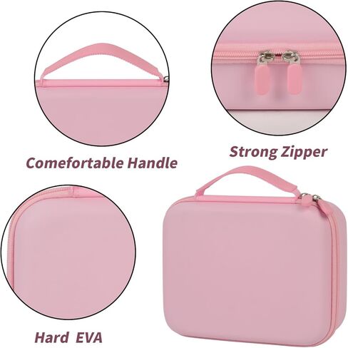 حافظة ميكروفون صغيرة لآلة الكاريوكي للأطفال من أجل YLL/لـ VERKB/لـ MEGUO/لـ UMEIJA/لـ Darkant/لـ Kingci/لـ Snowall 2 ميكروفونات لاسلكية، منظم حقيبة الألعاب للفتيات والأولاد الصغار (صندوق فقط) - وردي in Kuwait