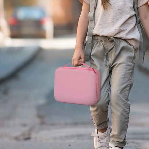 حافظة ميكروفون صغيرة لآلة الكاريوكي للأطفال من أجل YLL/لـ VERKB/لـ MEGUO/لـ UMEIJA/لـ Darkant/لـ Kingci/لـ Snowall 2 ميكروفونات لاسلكية، منظم حقيبة الألعاب للفتيات والأولاد الصغار (صندوق فقط) - وردي in Kuwait