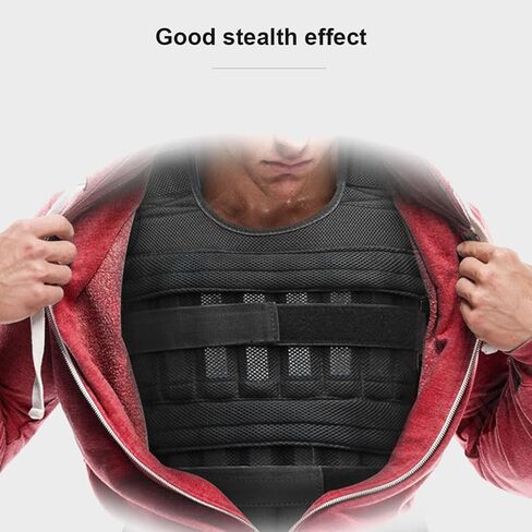 سترة ZPSHYD مرجحة، تحمل ما يصل إلى 33LB15KG سترة مرجحة للرجال والنساء، سترة مرجحة، أوزان قابلة للتعديل، سترات تدريب القوة، سترات تدريب اللياقة البدنية (جيوب فارغة) in Kuwait