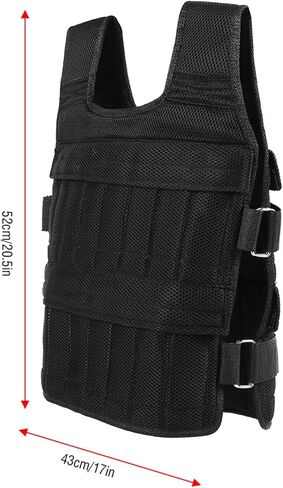 سترة ZPSHYD مرجحة، تحمل ما يصل إلى 33LB15KG سترة مرجحة للرجال والنساء، سترة مرجحة، أوزان قابلة للتعديل، سترات تدريب القوة، سترات تدريب اللياقة البدنية (جيوب فارغة) in Kuwait