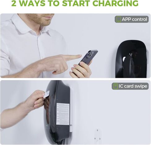شاحن EV ECOLUX-E Home Wallbox EV، المستوى 1-2 (40 أمبير 240 فولت) محطة شحن المركبات الكهربائية، NEMA 14-50P، 23 قدمًا، كابل J1772، تركيب مثالي داخلي/خارجي in Saudi Arabia