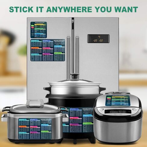 Air Fryer Magnetic Cheat Sheet Set, Cook Times Chart Air Fryer Accessories Magnet Sheet Quick Reference Guide for Cooking and Frying, Easy to Use, Excellent Kitchen Assistant in Saudi Arabia