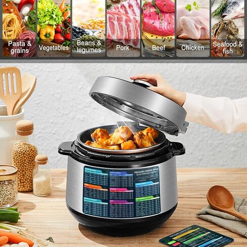 Air Fryer Magnetic Cheat Sheet Set, Cook Times Chart Air Fryer Accessories Magnet Sheet Quick Reference Guide for Cooking and Frying, Easy to Use, Excellent Kitchen Assistant in Saudi Arabia