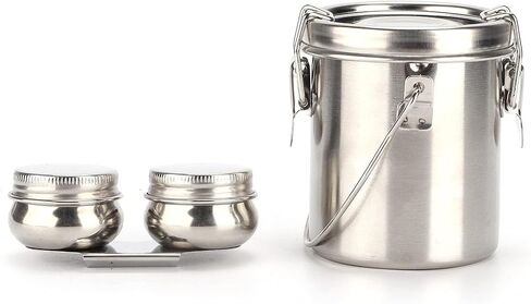 Paint Brush Washer, Stainless Steel Paint Brush Cleaner with Double Dipper Container Cup Paint Brush Holder Paint Brush Cleaner Rinse Cup in Saudi Arabia