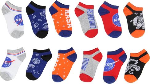 Bioworld NASA Kids Socks Future Astronaut Youth No Show Mix And Match Ankle Socks 6 Pack in Saudi Arabia