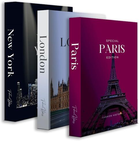 Decorative Books for Home Decor - Designer Books Decor Set, Coffee Table Books Decor, Faux Books for Decoration - Ideal for Bookshelf & Table Display - Fake Books for Decoration in Saudi Arabia
