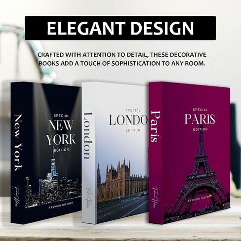 Decorative Books for Home Decor - Designer Books Decor Set, Coffee Table Books Decor, Faux Books for Decoration - Ideal for Bookshelf & Table Display - Fake Books for Decoration in Saudi Arabia