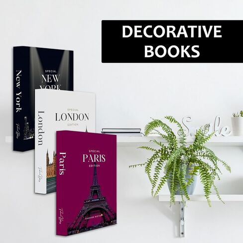 Decorative Books for Home Decor - Designer Books Decor Set, Coffee Table Books Decor, Faux Books for Decoration - Ideal for Bookshelf & Table Display - Fake Books for Decoration in Saudi Arabia