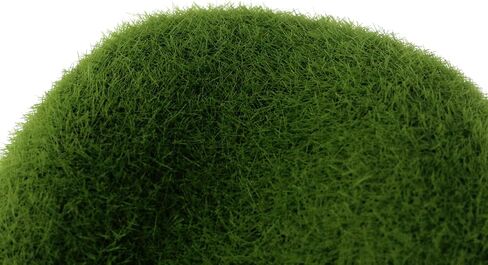Crapyt Moss Pebble Artificial Flocking Moss Covered Stone Ball Decor 1 PCS Fish Tank Pond Aquarium Garden Plant Faux Moss Pillow 6-8cm/2.36-3.15 inch Green Irregular Natural Size River Rock Flora DIY in Saudi Arabia