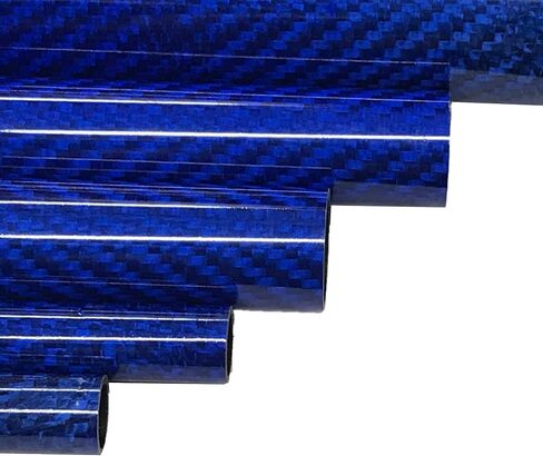 KARBXON - Carbon Fiber Tube - Blue - 14mm X 12mm X 1000mm - Hollow Carbon Fiber rods - Glossy Carbon Tubes - Pure Carbon Fibre Tubes - Lightweight High Strength Carbon Fiber Shaft - 39.4 in x .55 in in Saudi Arabia