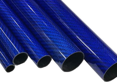 KARBXON - Carbon Fiber Tube - Blue - 14mm X 12mm X 1000mm - Hollow Carbon Fiber rods - Glossy Carbon Tubes - Pure Carbon Fibre Tubes - Lightweight High Strength Carbon Fiber Shaft - 39.4 in x .55 in in Saudi Arabia