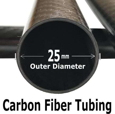 KARBXON - Carbon Fiber Tube - Black - 25mm X 23mm X 1000mm - Hollow Carbon Fiber rods - Glossy Carbon Tubes - Pure Carbon Fibre Tubes - Lightweight High Strength Carbon Fiber Shaft in Saudi Arabia