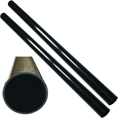 KARBXON - Carbon Fiber Tube - Black - 25mm X 23mm X 1000mm - Hollow Carbon Fiber rods - Glossy Carbon Tubes - Pure Carbon Fibre Tubes - Lightweight High Strength Carbon Fiber Shaft in Saudi Arabia