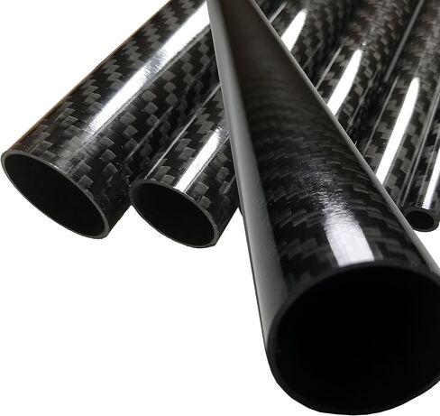 KARBXON - Carbon Fiber Tube - Black - 25mm X 23mm X 1000mm - Hollow Carbon Fiber rods - Glossy Carbon Tubes - Pure Carbon Fibre Tubes - Lightweight High Strength Carbon Fiber Shaft in Saudi Arabia