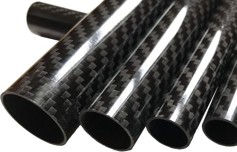 KARBXON - Carbon Fiber Tube - Black - 25mm X 23mm X 1000mm - Hollow Carbon Fiber rods - Glossy Carbon Tubes - Pure Carbon Fibre Tubes - Lightweight High Strength Carbon Fiber Shaft in Saudi Arabia