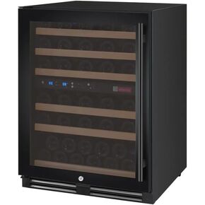 Allavino 24" Wide FlexCount II Tru-Vino 56 Bottle Dual Zone Black Left Hinge Wine Refrigerator in Kuwait