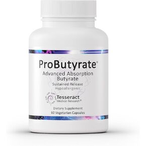 Tesseract Medical Research ProButyrate Gut Health Supplement, Butyric Acid Complex, Gastrointestinal Support Supplement, Helps Restore Balance to Stabilize Gut Microbiome, 600mg, 120 Capsules in Kuwait