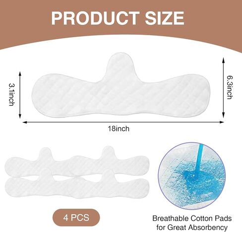 4 PCS BRA Liners لامتصاص العرق تحت الثديين للنساء ، القطن القابل لإعادة الاستخدام قابلة للغسل تحت وسادات الثدي (مقاس واحد) in Saudi Arabia