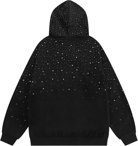 Aelfric Eden Rhinestone Hoodies Men Women Diamond Hooded Sweatshirt Fashion Luxury Casual Streetwear Unisex Hoodie Pullover in Saudi Arabia