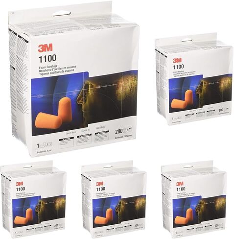 3M 1100 سدادات أذن فوم، 200 زوج، برتقالي in Kuwait