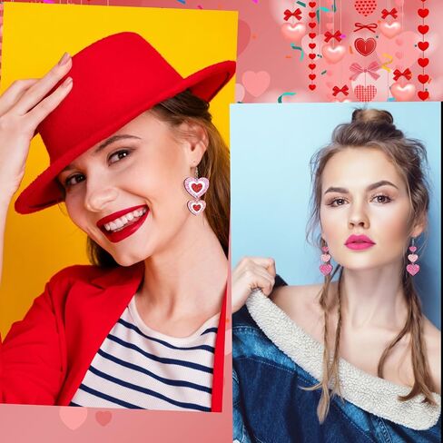 Landical 30 Pairs Glitter 4th of July Patriotic Earrings Bulk for Women Double Sided Print 250th Anniversary Independence Day Wooden Earring American Flag Red White Blue Jewelry Gift in Saudi Arabia