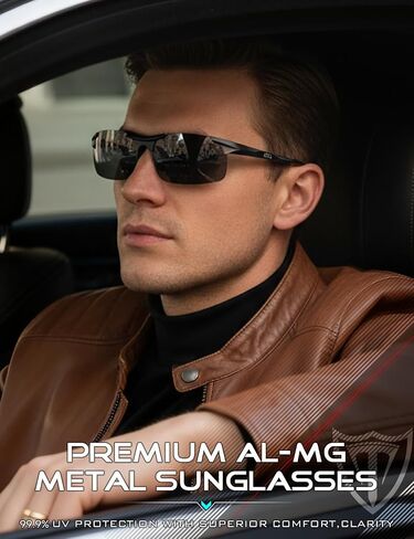 ATTCL 0.9 oz Polarized Sunglasses Men Al-Mg Metal Golf Fishing Sports UV400 in Saudi Arabia