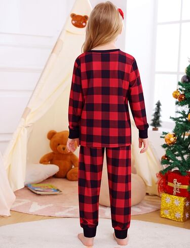 SWOMOG Girls Pajamas Sets 3 Piece Short Sleeve Sleepwear Summer Cute Pjs Cartoon Print Loungewear for Kids Size 6-15 in Saudi Arabia