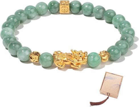 Fengshui Wealth Bracelet Green Real Jade Bracelets For Women Pixiu Attract Lucky Wealthy Bracelets in Saudi Arabia