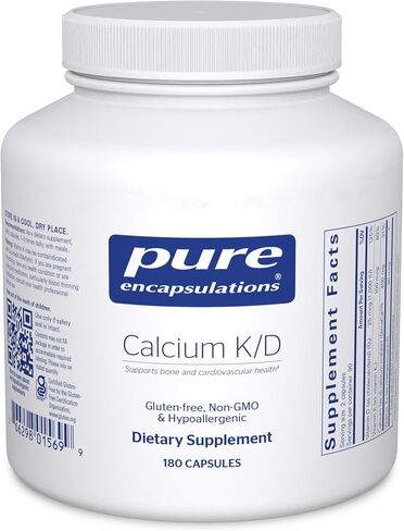 Pure Encapsulations Calcium K/D | Supplement for Bone Strength, Immune System, Colon, and Cardiovascular Health* | 60 Capsules in Saudi Arabia