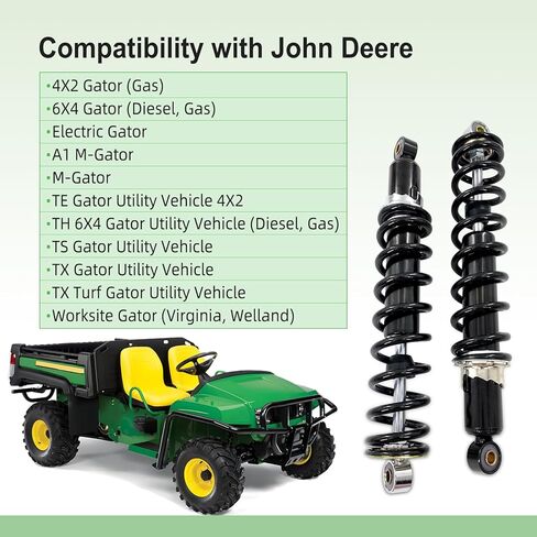 AM135375 ممتص الصدمات الخلفي متوافق مع John Deere Gator HPX 2004-2017، HPX 615E 815E 2018-2020، XUV620i 2007-2010، XUV850D 4x4 ديزل 2007-2010 (2 قطعة) in Kuwait