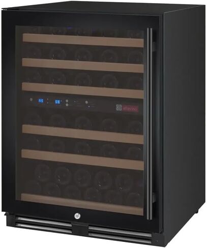 Allavino 24" Wide FlexCount II Tru-Vino 56 Bottle Dual Zone Black Left Hinge Wine Refrigerator in Kuwait