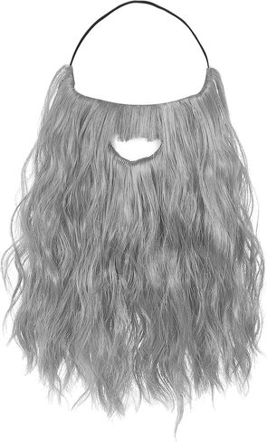 Wizard Beard Curly Long Brown Fake Beard Costume Fake Mustache False Facial Hair Carnival Themed Party Cosplay Halloween Brown(Brown) in Saudi Arabia