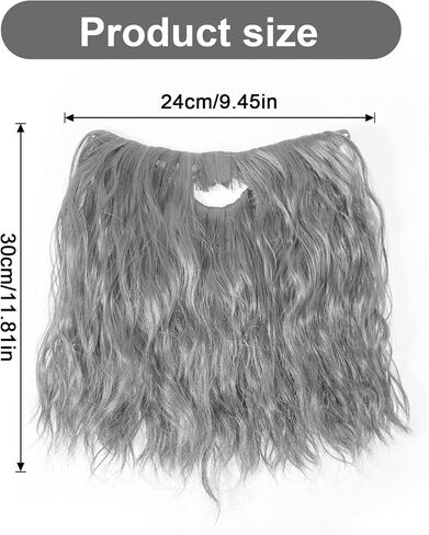 Wizard Beard Curly Long Brown Fake Beard Costume Fake Mustache False Facial Hair Carnival Themed Party Cosplay Halloween Brown(Brown) in Saudi Arabia
