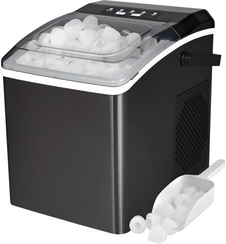 Koolatron KIM-26B Compact Countertop Ice Maker with Digital Controls, 2.5 Liters, Black in Saudi Arabia