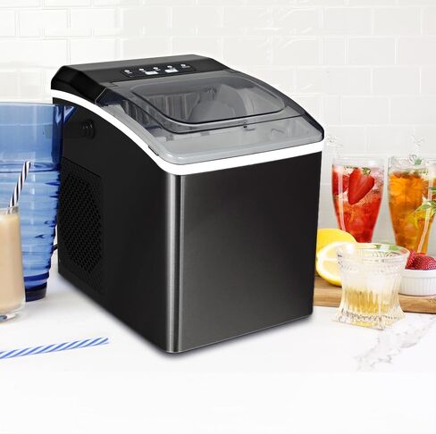 Koolatron KIM-26B Compact Countertop Ice Maker with Digital Controls, 2.5 Liters, Black in Saudi Arabia