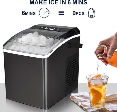 Koolatron KIM-26B Compact Countertop Ice Maker with Digital Controls, 2.5 Liters, Black in Saudi Arabia