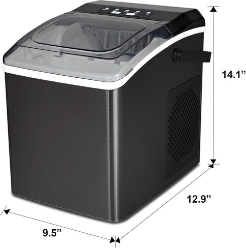 Koolatron KIM-26B Compact Countertop Ice Maker with Digital Controls, 2.5 Liters, Black in Saudi Arabia
