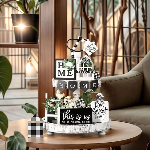 Fall Thanksgiving Tiered Tray Decor Set Pumpkin Wood Sign Gnome Ladder Rustic Farmhouse Fall Home Kitchen Decor for Table Autumn Harvest Decorative Signs 15PCS in Saudi Arabia