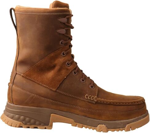 Twisted X 8-Inch Composite Toe Work Boots for Men, Handcrafted Full-Grain Leather Steel Toe Boots with CellStretch Comfort Technology, Compression EVA Midsole, and Removable Footbed, Distressed Saddle, 11 W in Saudi Arabia