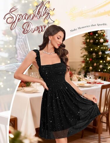 Wedtrend Sparkly Homecoming Dresses for Teens 2025 Short Sequin Dresses Ruffle Strap 80s Dress in Saudi Arabia