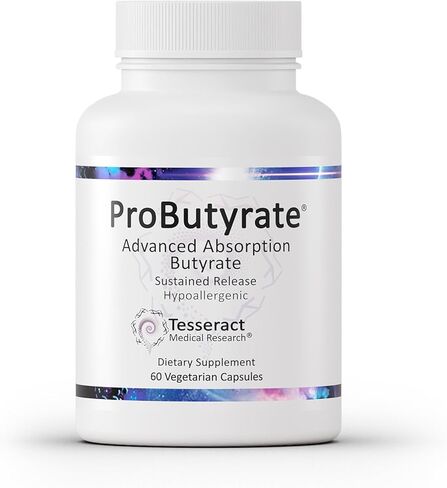 Tesseract Medical Research ProButyrate Gut Health Supplement, Butyric Acid Complex, Gastrointestinal Support Supplement, Helps Restore Balance to Stabilize Gut Microbiome, 600mg, 120 Capsules in Kuwait